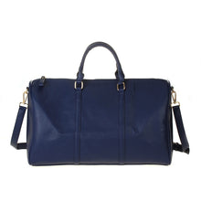 Load image into Gallery viewer, VEGAN LEATHER TRAVEL BAG W/HANDLE &amp; SHOULDER STRAP - AVAILABLE IN 6 COLORS
