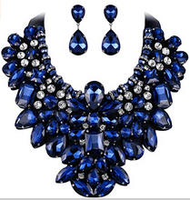Load image into Gallery viewer, GLAMOUR GIRL BIB NECKLACE SET - OTHER COLORS AVAILABLE

