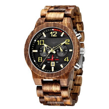 Load image into Gallery viewer, Zebra Wood Chronograph Watch
