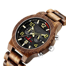 Load image into Gallery viewer, Zebra Wood Chronograph Watch
