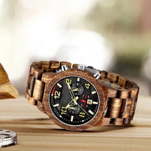 Load image into Gallery viewer, Zebra Wood Chronograph Watch
