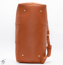 Load image into Gallery viewer, VEGAN LEATHER TRAVEL BAG W/HANDLE &amp; SHOULDER STRAP - AVAILABLE IN 6 COLORS
