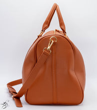 Load image into Gallery viewer, VEGAN LEATHER TRAVEL BAG W/HANDLE &amp; SHOULDER STRAP - AVAILABLE IN 6 COLORS

