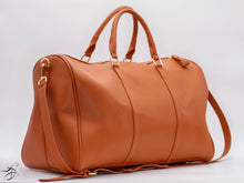Load image into Gallery viewer, VEGAN LEATHER TRAVEL BAG W/HANDLE &amp; SHOULDER STRAP - AVAILABLE IN 6 COLORS
