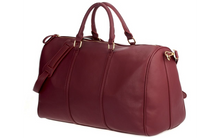 Load image into Gallery viewer, VEGAN LEATHER TRAVEL BAG W/HANDLE &amp; SHOULDER STRAP - AVAILABLE IN 6 COLORS
