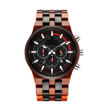 Load image into Gallery viewer, SANDAL &amp; EBONY WOOD CHRONOGRAPH WATCH
