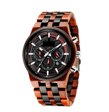 Load image into Gallery viewer, SANDAL &amp; EBONY WOOD CHRONOGRAPH WATCH
